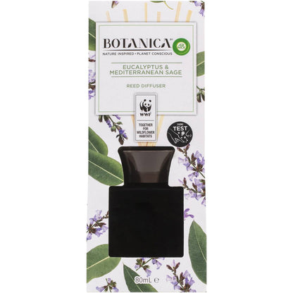 Botanica Eucalyptus & Mediterranean Sage Reed Diffuser 80ml