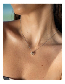 Majesty Freshwater Pearl And Cubic Zirconia Pendant in Silver