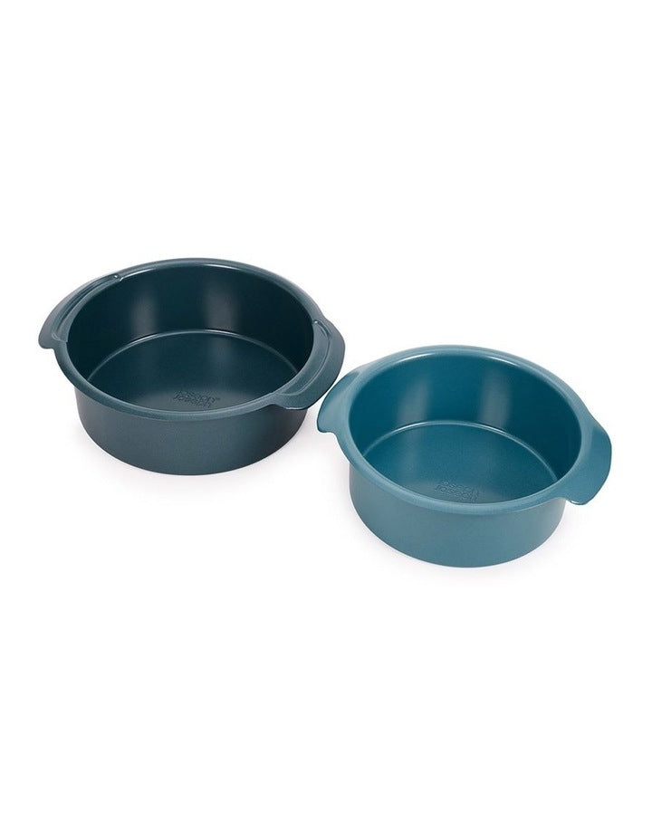 Nest Bake Set of Two Round Cake Tins 23cm & 20cm in Blue