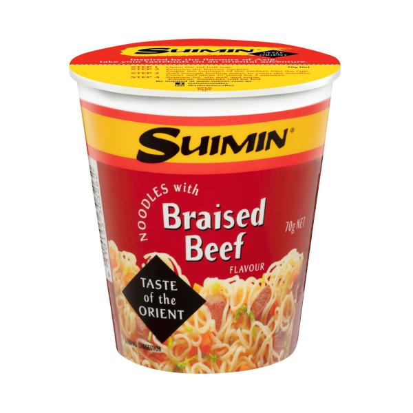 SUIMIN NOODLE CUP :BRAISED BEEF:.:70 GRAM
