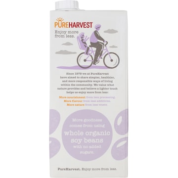 PureHarvest Organic Soy Unsweetened Long Life Milk UHT 1L