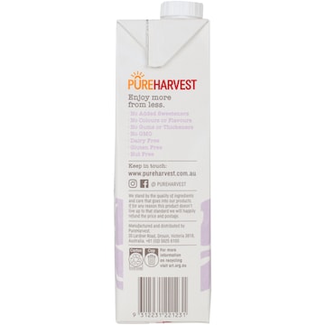 PureHarvest Organic Soy Unsweetened Long Life Milk UHT 1L