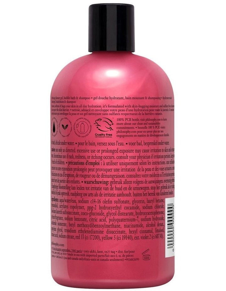 Raspberry Sorbet Shampoo, Bath And Shower Gel 480ml
