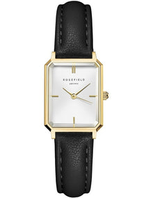 The Octagon XS Leather Watch in Black