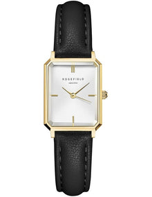 The Octagon XS Leather Watch in Black