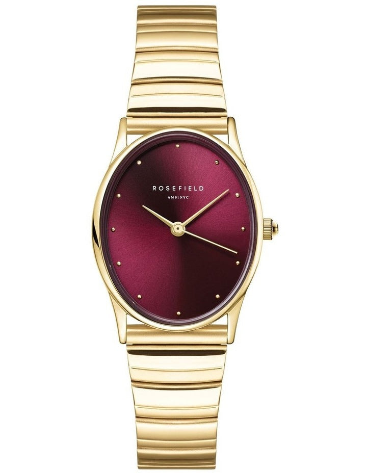 The Oval Half Moon Bracelet Watch in Gold-Tone