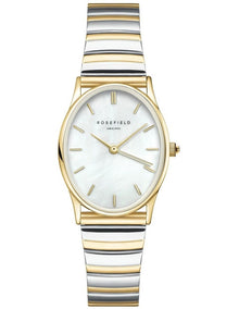 The Oval Half Moon Bracelet Watch in Two-Tone