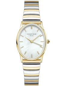 The Oval Half Moon Bracelet Watch in Two-Tone