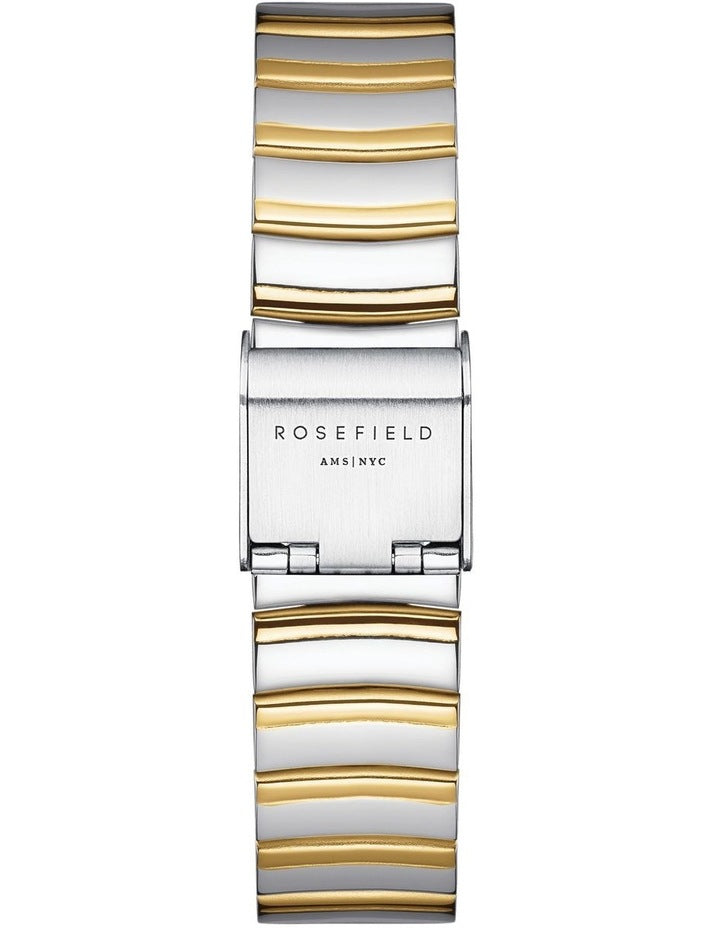 The Oval Half Moon Bracelet Watch in Two-Tone