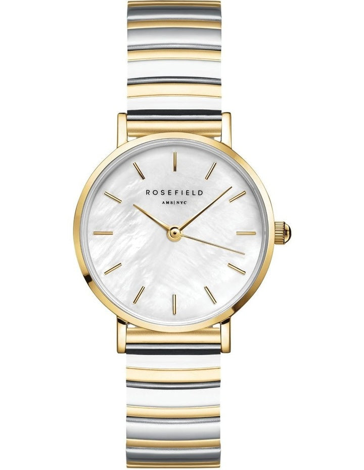 The Small Edit Half Moon Bracelet Watch in Two-Tone