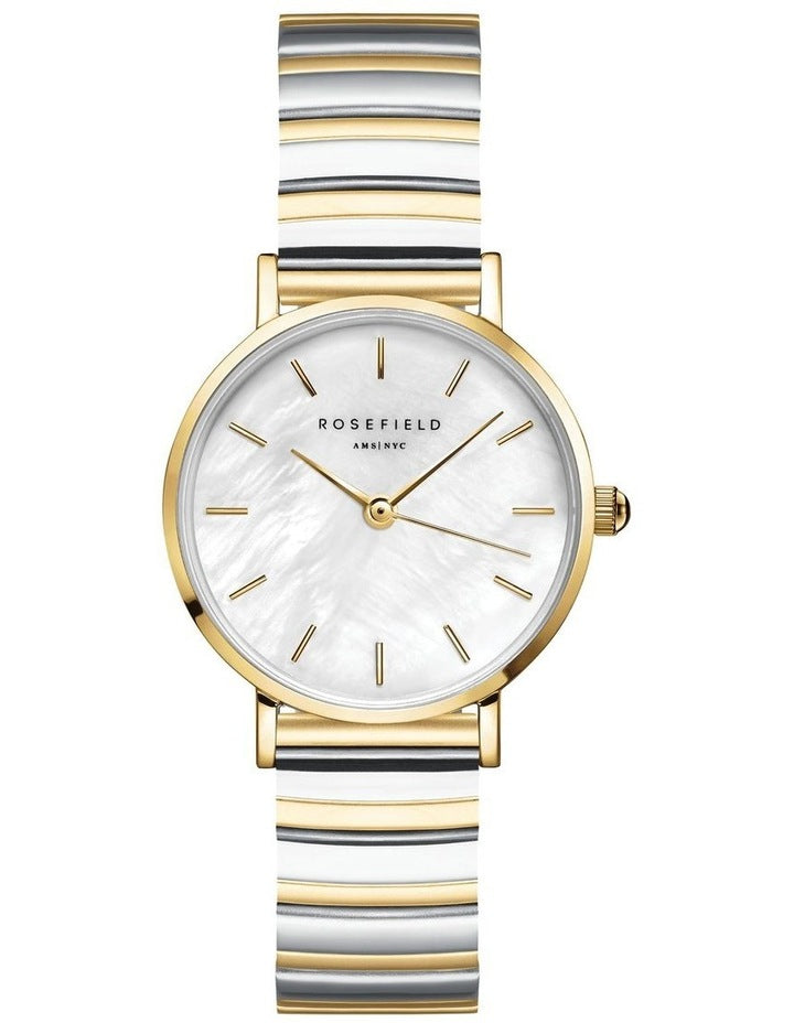 The Small Edit Half Moon Bracelet Watch in Two-Tone