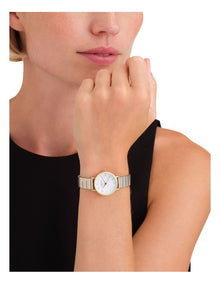 The Small Edit Half Moon Bracelet Watch in Two-Tone