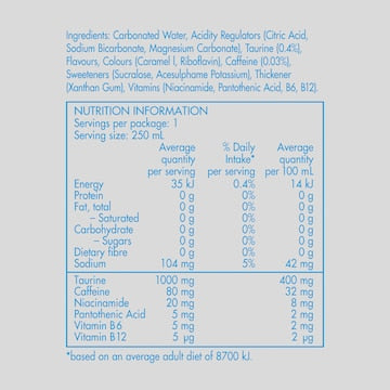 Red Bull Energy Drink Sugar Free 250mL