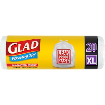 Glad Kitchen Tidy Bag Wavetop X-Large 20 pack