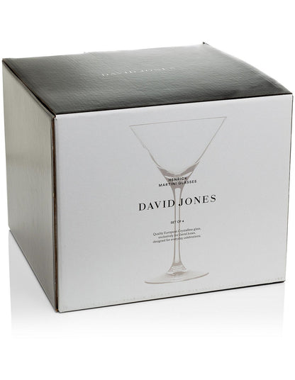 Capri Martini Glass Set of 4 210ml Clear
