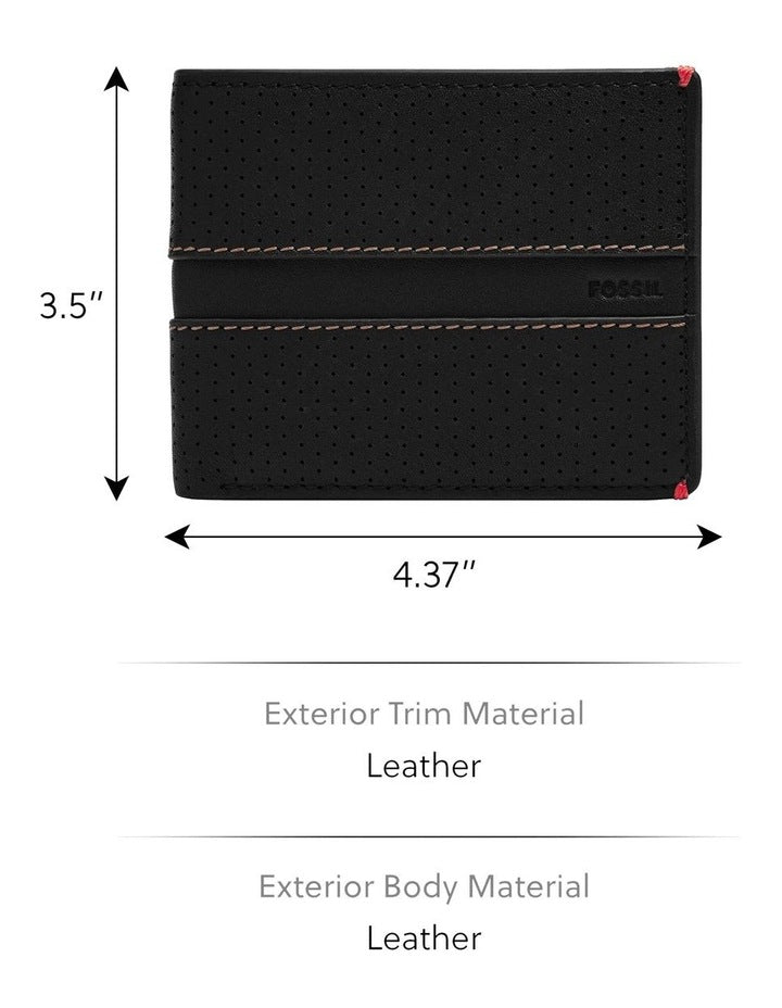 Rennsport Bifold with Flip ID Wallet in Black