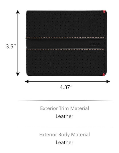 Rennsport Bifold with Flip ID Wallet in Black