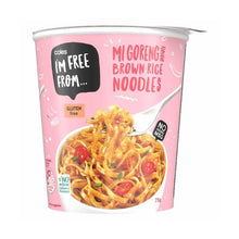 COLES I'M FREE FROM GLUTEN FREE BROWN RICE NOODLE CUPS:MI GORENG:GLUTEN FREE:75 GRAM