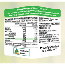Edgell Australian Grown Sweet Corn Kernels Multipack Snacks 125g x 4 pack