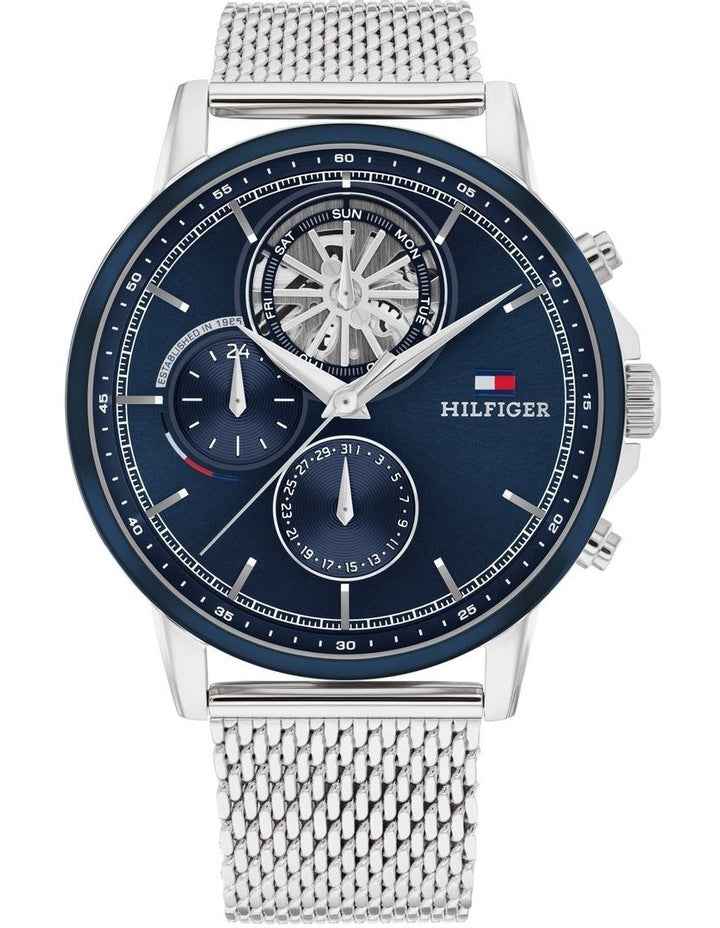 Stewart Stainless Steel Dial Watch in Navy