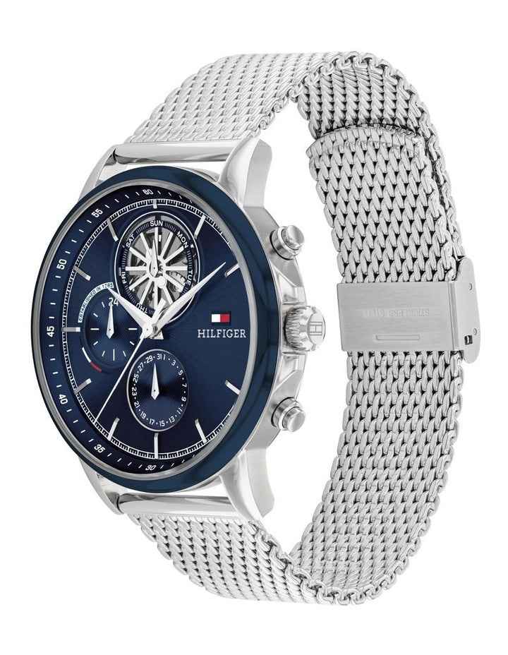 Stewart Stainless Steel Dial Watch in Navy