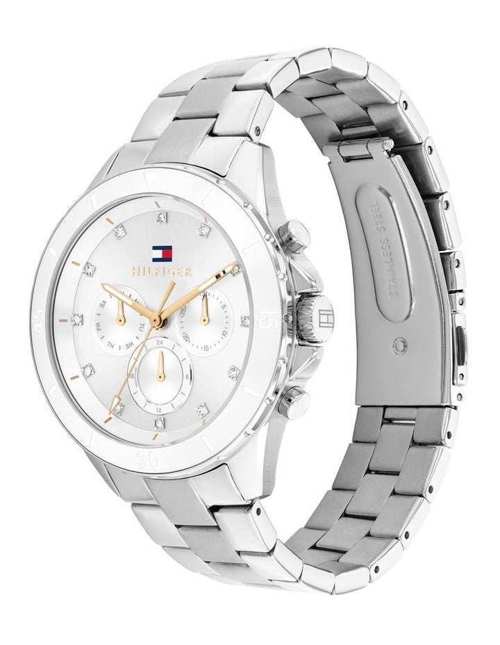 Mellie Stainless Steel Dial Watch in Silver