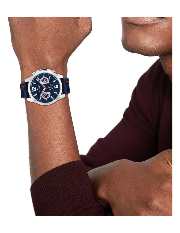 Tucker Navy Silicone Dial Watch in Navy