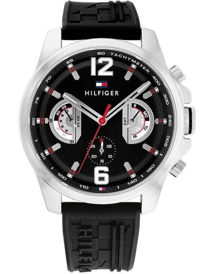 Tucker Black Silicone Dial Watch in Black
