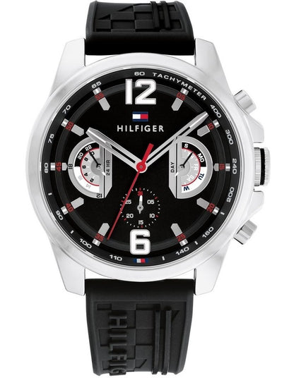 Tucker Black Silicone Dial Watch in Black
