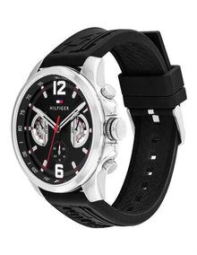 Tucker Black Silicone Dial Watch in Black