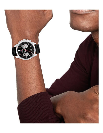 Tucker Black Silicone Dial Watch in Black