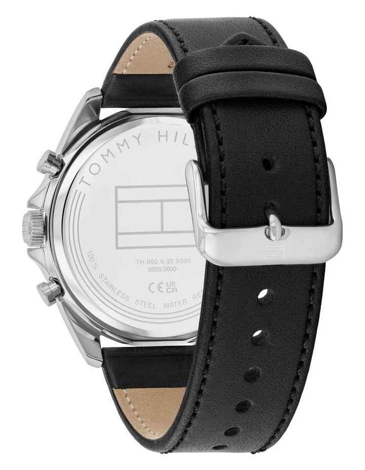 Baker Black Leather Dial Watch in Dark Grey
