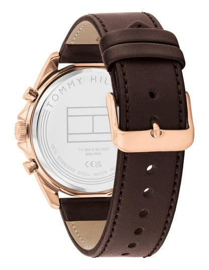 Baker Brown Leather Dial Watch in Blue