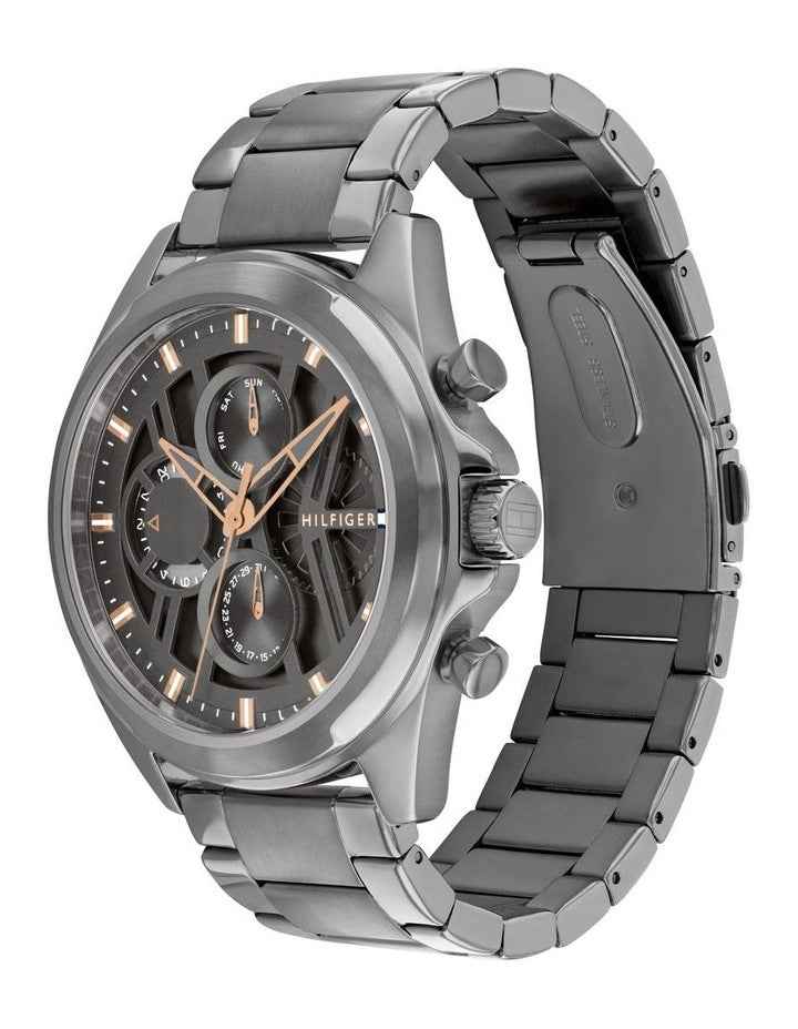 Jax Ionic Plated Grey Steel Dial Watch in Dark Grey
