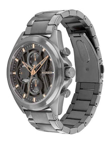 Jax Ionic Plated Grey Steel Dial Watch in Dark Grey