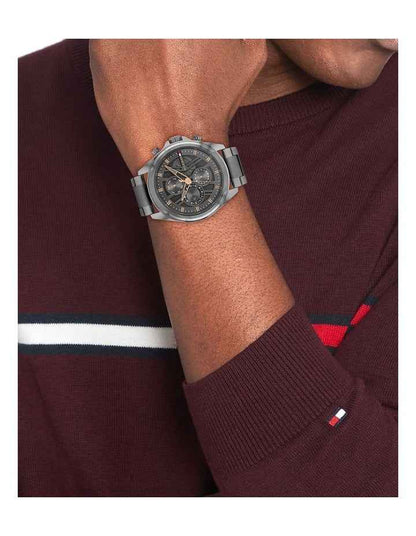 Jax Ionic Plated Grey Steel Dial Watch in Dark Grey