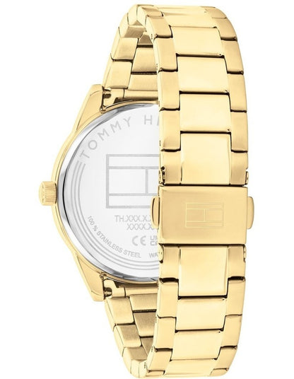Camille Ionic Plated Thin Gold Steel Dial Watch in Green