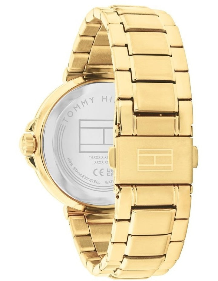 Lori Ionic Plated Thin Gold Steel Dial Watch in Green