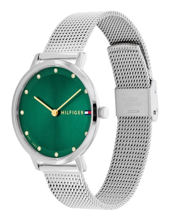 Pippa Stainless Steel Dial Watch in Green