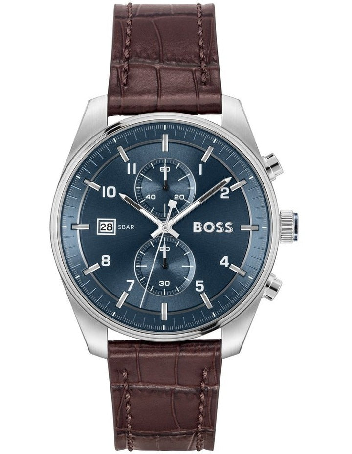 Skytraveller Croc Leather Dial 1514194 Watch in Blue