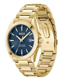 Strike Ionic Plated Thin Steel Dial 1514172 Watch in Gold/Blue