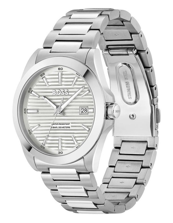 Strike Stainless Steel Dial 1514176 Watch in Silver/White