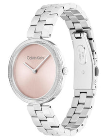 Calvin Klein Gleam Stainless Steel Light Blush Dial Women's Watch