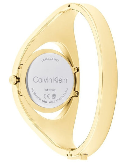 Elation Ionic Plated Thin Steel Champagne Dial Women's Watch in Gold