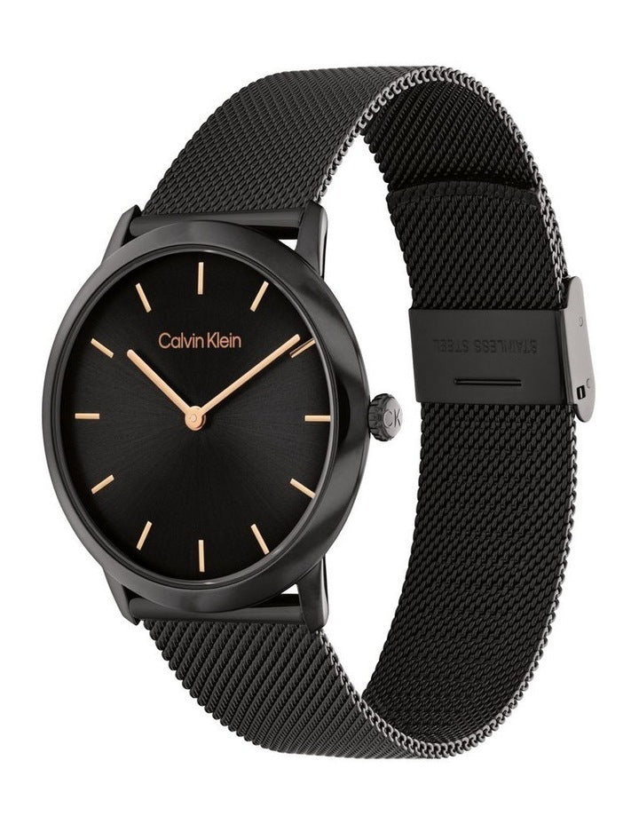 Exceptional Ionic Plated Steel Dial Watch in Black
