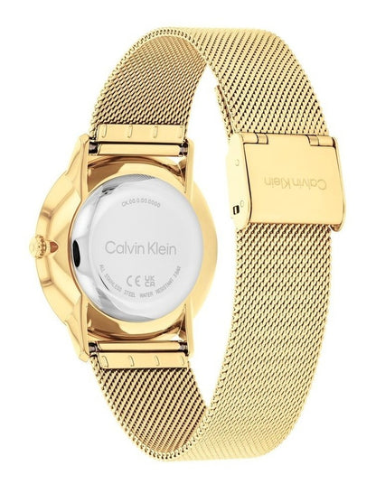 Exceptional Ionic Plated Thin Gold Steel Dial Unisex Watch in Grey