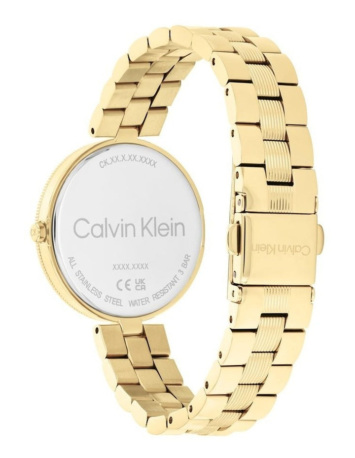 Gleam Ionic Plated Thin Gold Steel Dial Women's Watch in Light Champagne