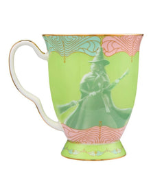 Wicked Pink Goes Good With Green Footed Mug 300ml Elphaba Gift Boxed