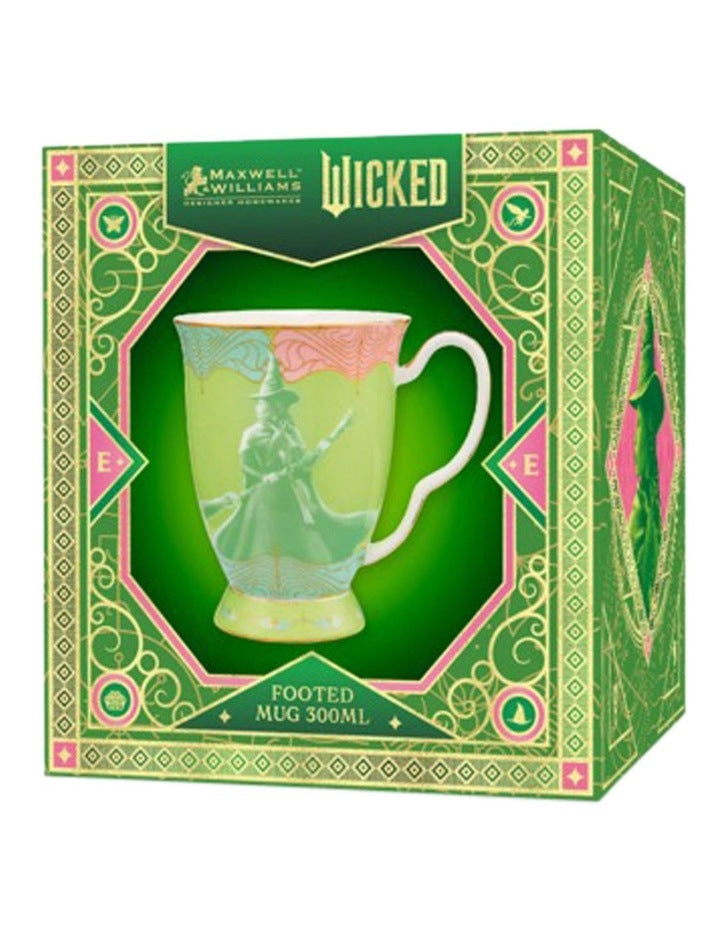 Wicked Pink Goes Good With Green Footed Mug 300ml Elphaba Gift Boxed