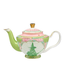 Wicked Pink Goes Good With Green Teapot With Infuser 500ml Elphaba Gift Boxed